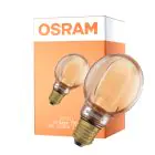 Osram Vintage 1906 LED E27 Globe Filament Gull 80mm 4W 220lm - 818 Ekstra Varm Hvit | Dimbar - Erstatter 22W