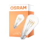 Osram Vintage 1906 LED E27 Edison Filament Klar 4.8W 470lm - 827 Ekstra Varm Hvit | Dimbar - Erstatter 40W