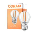 Osram Classic LED E27 Ball Filament Klar 2.2W 470lm - 827 Ekstra Varm Hvit | Erstatter 40W