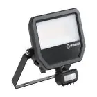 Ledvance LED Flomlys Aluminium Svart 41W 5500lm 100D - 830 Varm Hvit | IP65 - Bevegelses- Og Lyssensor - Symmetrisk