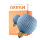 Osram Decor LED Lamp Blå Glass LED E27 Globe Matt 3.5W 300lm - 827 Ekstra Varm Hvit | Erstatter 25W