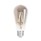 WiZ Smart LED E27 Edison Filament Smoke 6.5W 400lm - 820-850 Innstillbar Hvit | Dimbar - Erstatter 35W