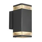 Nordlux Elm Veggbelysning Aluminium Svart | IP44 - Egnet for 2x GU10