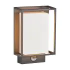 Nordlux Nestor Veggbelysning Aluminium Svart 8W 550lm - 827 Ekstra Varm Hvit | IP44 - Bevegelses- og Lyssensor