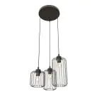 Emibig Pendel Lampe Vander Stål Svart | Egnet for 3x E27 - Max 15W
