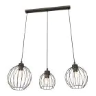 Emibig Pendel Lampe Nando Stål Svart | Egnet for 3x E27 - Max 15W