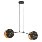 Emibig Pendel Lampe Motif Stål Svart | Egnet for 2x E27 - Max 15W