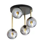 Emibig Taklampe Dolce Stål Svart | Egnet for 4x E14 - Max 10W