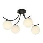 Emibig Taklampe Boston Stål Svart | Egnet for 4x E14 - Max 10W