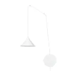 Emibig Pendel Lampe Abramo Stål Hvit | Egnet for 1x E27 - Max 15W