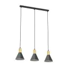 Emibig Pendel Lampe Rosa Stål Svart | Egnet for 3x E27 - Max 15W