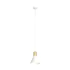 Emibig Pendel Lampe Rosa Stål Hvit | Egnet for 1x E27 - Max 15W