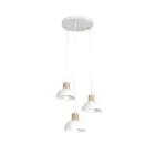 Emibig Taklampe Seco Stål Hvit | Egnet for 3x E27 - Max 15W