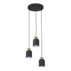 Emibig Pendel Lampe Target Stål Svart | Egnet for 3x E27 - Max 15W