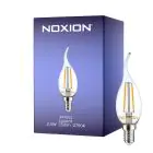 Noxion Lucent LED E14 Böjd topp Mignon filament klar 2.5W 250lm - 827 ekstra varm hvit | erstatter 25W