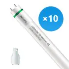 Fordelspakning 10x Philips LED Lysrør T8 MASTER (EM/Mains) Ultra Efficiency 20W 3700lm - 840 kald hvit | 150cm - erstatter 58W