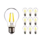 Fordelspakning 10x Noxion Lucent LED E27 Pære filament klar 4.5W 470lm - 840 kald hvit | erstatter 40W