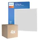 Fordelspakning 4x Philips LED Panel CoreLine RC132V 26W 3400lm - 830 Varm Hvit | 60x60cm - UGR 
