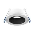 Noxion LED Spot Ares Dyp ring Hvit - med Inner Sirkel Svart | Utskjæring 68mm - incl. GU10 Fitting