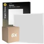 Fordelspakning 6x Bright Choice LED Panel V2 Backlit 36W 3600lm - 840 Kald Hvit | 60x60cm - UGR 