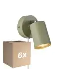 Fordelspakning 6x Nordlux Explore Veggbelysning Metall Grønn | Egnet for GU10
