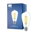 Philips MASTER Value LED Pære E27 Edison Filament Klar 5.9W 806lm - 922-927 Dim to Warm | Beste Fargegjengivelse - Erstatter 60W