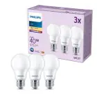 Fordelspakning 3x Philips Pære LED E27 Pære Matt 5W 470lm - 827 Ekstra Varm Hvit