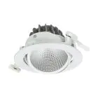 Philips LED Spot Greenspace Accent Cardanic Aluminium Hvit 24W 2700lm 36D - 930 Varm Hvit | 163mm - IP20 - Beste Fargegjengivelse - Interact Dimbar
