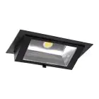 LED Downlight Wallwasher Wally Maxi Svart 46W 6050lm 70x75D - 830 Varm Hvit - 238x145mm