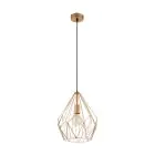 Eglo Pendel Lampe Carlton Stål Kobber | IP20 - Egnet for 1x E27 